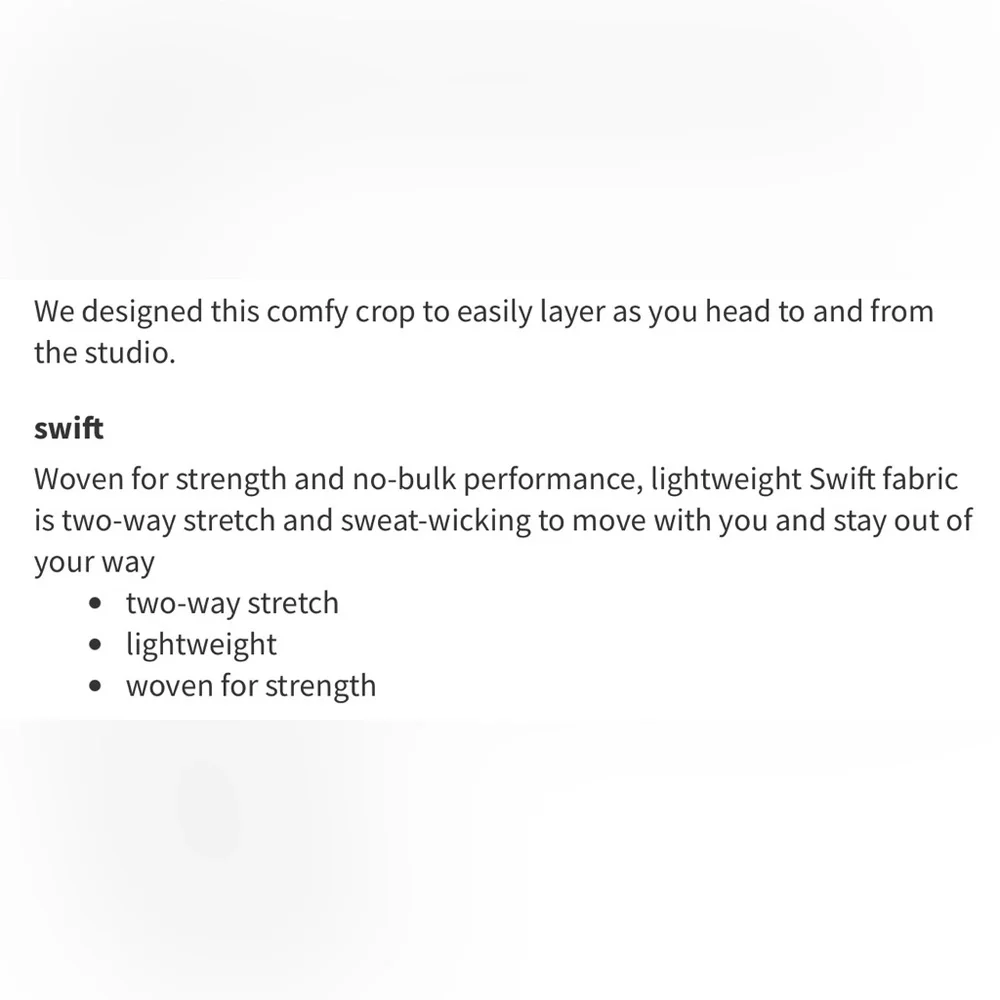 LULULEMON 6 Dance Studio CROP Joggers